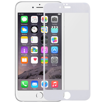 

MOLISI iPhone 6 / 6s tempered glass film frosted soft leather wrap 4.7 inches white