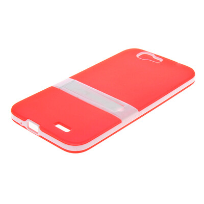 

MOONCASE Huawei G7 Case Jelly color Silicone Gel TPU Skin Slim With Stand Back Case Cover for Huawei Ascend G7 Red