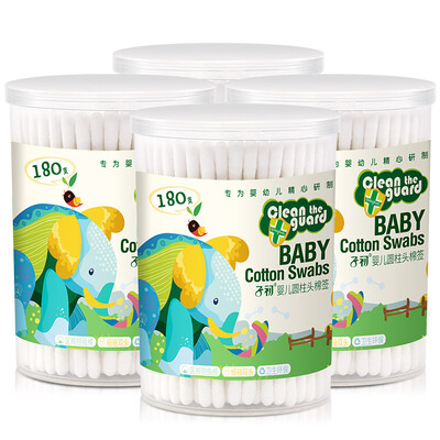 

Child first baby cotton swabs fine shaft cotton swabs cotton bar family equipment 180 4 boxes