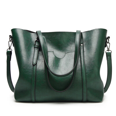 

Women bag Oil wax Womens Leather Handbags Luxury Lady Hand Bags With Purse Pocket Women messenger bag Big Tote Sac Bolsos Mujer