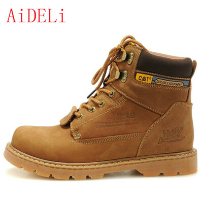 

AiDELi Men&women Martin boots CAT 067 Boots work boots high heel outdoor hiking boots leather tooling boots walking shoes cou