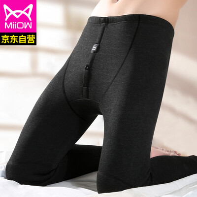 

Cat people warm pants men plus velvet thickening thread pants feet Slim bottoming pants SQF206003 black gray 16590