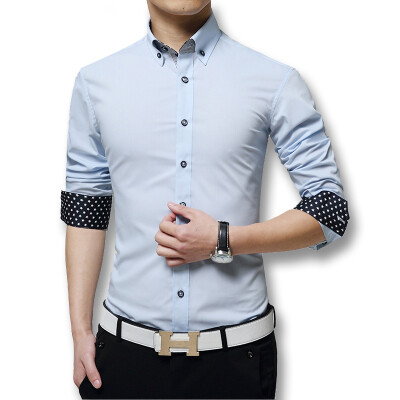 

High Quality Mens Dress Shirt Long Sleeve Cotton Male Business Banquets Brand Fashion Formal Shirts Slim Men Casual Soft Shirts