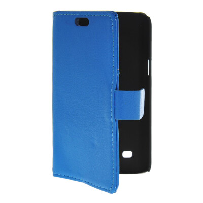 

MOONCASE Slim Leather Flip Wallet Card Pouch with Kickstand Shell Back Case Cover for Samsung Galaxy Core Lite 4G G3586V Blue