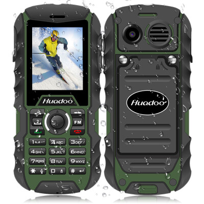 

Original Huadoo H1 Rugged Cell Phone IP68 Dual SIM Quad Band GSM Elderly Phone Flashlight Camera Bluetooth 2000mAh Battery