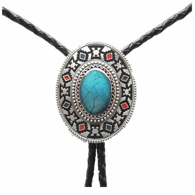 

Vintage Cross Celtic Knot Southwest Oval Wedding Bolo Tie also Stock in US