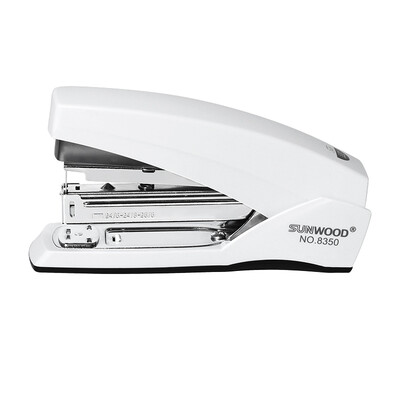 

Sanmu SUNWOOD heavy-duty labor-saving stapler stapler 50 pages for 12 staples can hold 210 nails white 8350