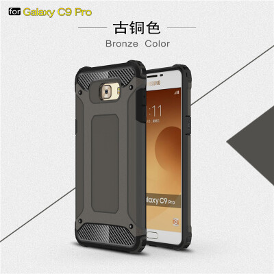 

Goowiiz Phone Case For Samsung Galaxy C9 Pro King Kong Armor Fashion Bumper PC TPU Prevent falling