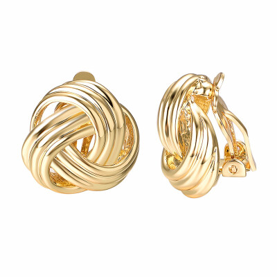 

Yoursfs Love Knot Clip On Earrings for Women 18K Rose Gold Plated Women Fashion