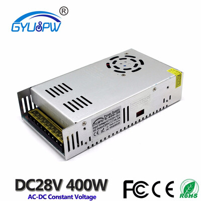 

Small Volume Single Output Switching power supply 400W 28V 143A Transformers 110V 220V AC TO DC28V SMPS For LED light Stepper