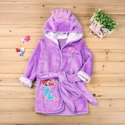 

Baby Boys Robe For Girls 2018 Childrens bathrobe Minnie Mickey Soft Velvet Robe Pajamas Coral Baby Kids Warm Clothes 2-6Y