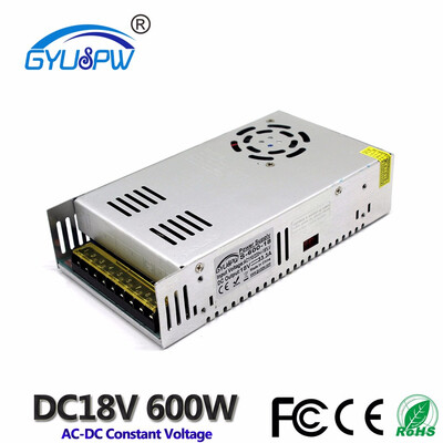 

Switching power supply 600W DC18V 333A Single Output smps Transformer 110V 220V AC to DC 18v UPS for LED Strip CNC 3D Print