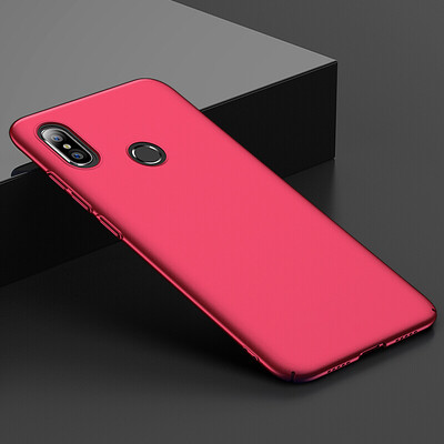 

BIAZE Xiaomi 8SE mobile phone case protective cover all-inclusive anti-drop ultra-thin hard shell thin men&women simple style texture matte series JK401-red