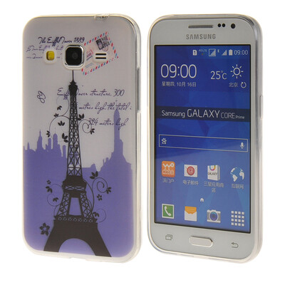 

MOONCASE Eiffel Tower Pattern Silicone Gel TPU Flexible Shell Protective Case Cover for Samsung Galaxy Core Prime G3608 a02