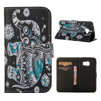 

MOONCASE ЧЕХОЛ ДЛЯ Samsung Galaxy S6 Edge Flip PU Leather Fold Wallet Card Slot Kickstand Back [Pattern series] /a15