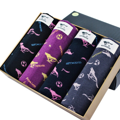 

Jingdong supermarket seven wolves SEPTWOLVES men&39s underwear men&39s cotton in the waist breathable sports angle underwear four multi-color 95012-4