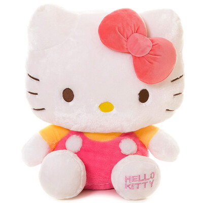 

Hello Kitty плюшевая игрушка кукла кукла кукла подушка 17 дюймов классический сидячую KT (красный) KT1338