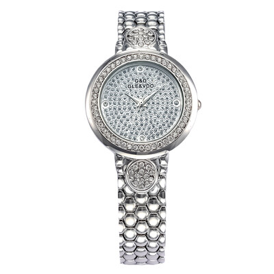 

Quartz Fashion Luxury Brand Watch Women Diamond Party Bracelet Luxury Rhinestone Crystal Dial Wristwatch GD201511