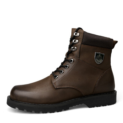 

Autumn And Winter Add Fur Men Boots Top Quality Comfortable Men Winter Shoes Natural Leather Waterproof Snow Boots