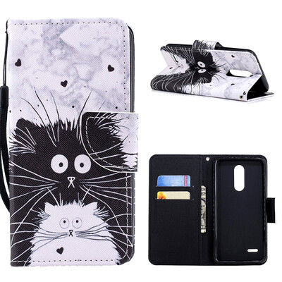 

MOONCASE Sony Xperia XZ2 Compact painted leather case with small hand strap - black&white cat