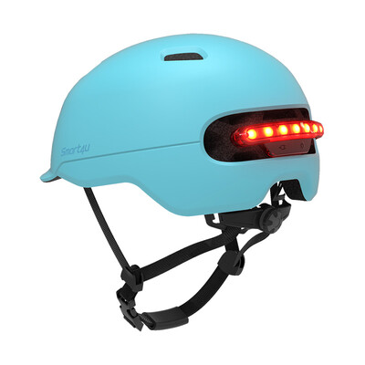 

Smart4u Electric Vehicle Helmet Men&Women Smart Light Bicycle Scooter Balance Car Battery Car Helmet Riding Safety Helmet Morning Blue M Code