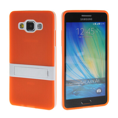 

MOONCASE Soft Flexible Silicone Gel TPU Skin Stand Shell Back Case Cover for Samsung Galaxy A5 Orange