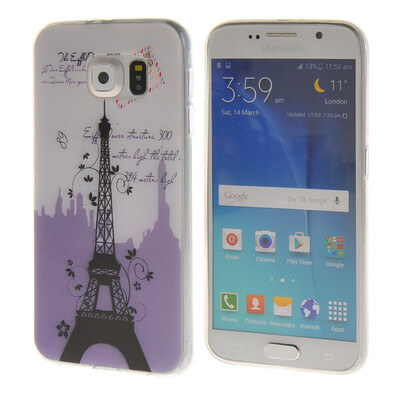 

MOONCASE Eiffel Tower Pattern Soft Silicone Gel TPU Flexible Shell Protective Case Cover for Samsung Galaxy S6 a03