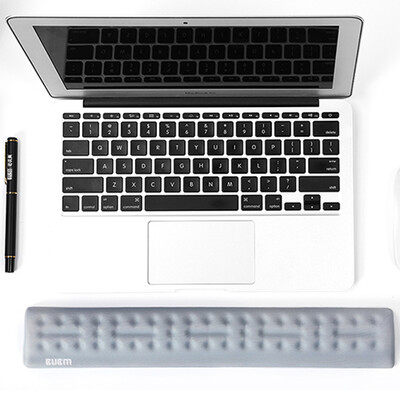 

BUBM memory cotton mouse pad wrist keyboard support game pad wrist support hand support comfortable cloth non-slip texture ergonomic wrist pad MHST medium gray