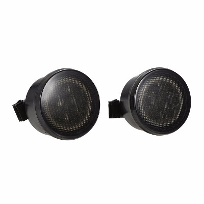 

Pair of Smoked LED Front Turn Signal Light Fender Lights Indicator Lamp Assembly for Jeep Wrangler JK 2007-2017