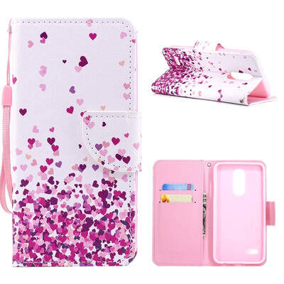 

MOONCASE Millet Mi A1 Mi 5X painted leather case with small hand rope - pink heart