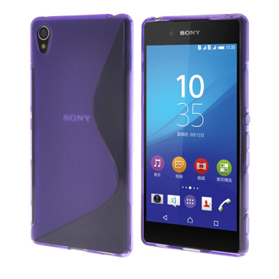 

MOONCASE  - Line Soft Silicone Gel TPU Protective Case Flexible Shell Protective Case Cover for Sony Xperia Z4 Purple