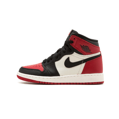 

Nike Air Jordan Retro I 1 High OG 2018 Bred Toe Mens Basketball Shoes Gym Red Black White 575441-610