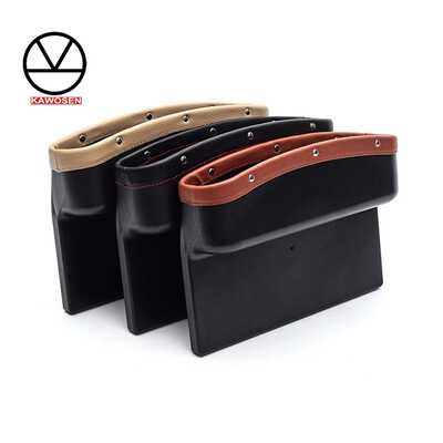 

Car Seat Crevice Pockets 3 Color PU Leather Leak-Proof Storage Box Car Organizer Universal Car Seat Side Gap Pocket