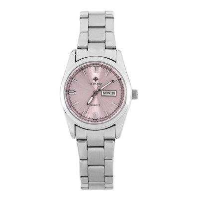 

WWOOR Women Stainless Steel Round Luminous Hand Quartz Analog Wrist Watch