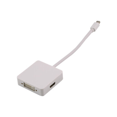 

3 in 1 Mini DP Displayport Thunderbolt to HDMI DVI VGA Adapter for MacBook White