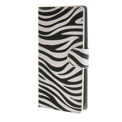 

MOONCASE Zebra style Leather Wallet Flip Card Slot Stand Pouch Case Cover for LG G4 MINI A07