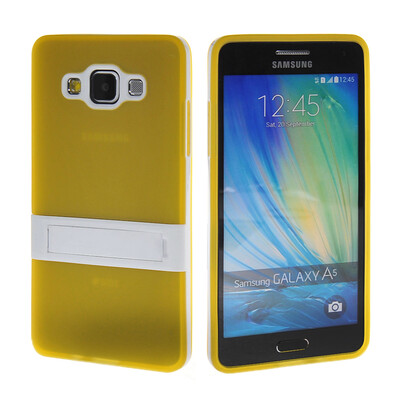 

MOONCASE Soft Flexible Silicone Gel TPU Skin Stand Shell Back ЧЕХОЛ ДЛЯ Samsung Galaxy A5 Yellow