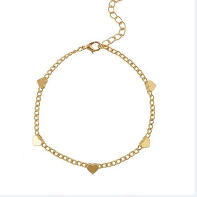 

MyMei Sexy Gold Chain Anklet Heart Love Bracelet Barefoot Sandal Beach Foot Jewelry