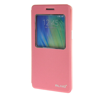 

MOONCASE Case for Samsung Galaxy A5 Case Slim View Window Leather Flip Bracket Back Cover Pink