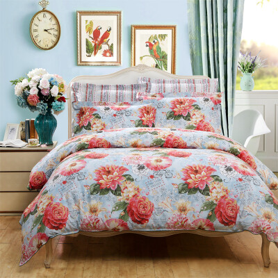 

FUANNA print cotton bed set/bed kit (duvet cover/bedsheet/pillowcase