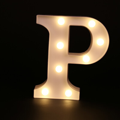 

26 White Letter LED Alphabet Light Indoor Battery powered Wall Hanging Night Light Bedroom Wedding Birthday Party Decor