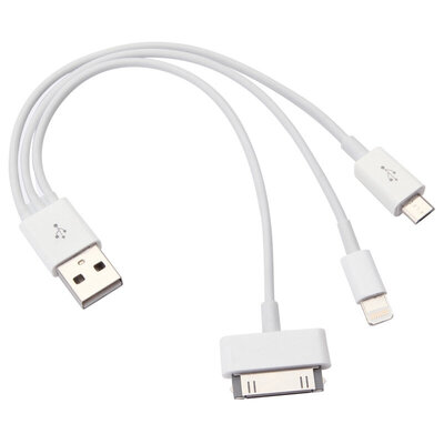 

Sanba SANBAO MU-504A iphone5S micro USB note3 mobile phone charging line a drag four white