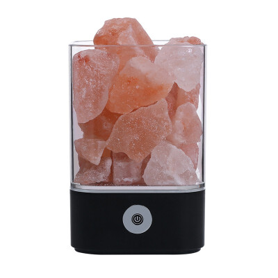 

Himalayan Crystal Salt Lamp Natural Air Purifying Dimmable Pink Salt Rock Crystal LED Desk Night Light with Adjustable 7 Colors