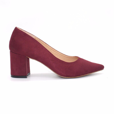 

Womens Ladies mid high Heel Work Platform Court Shoes Office Lady Pointed Toe Pumps Women Shoes
