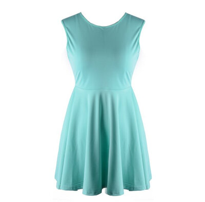 

Women Sleeveless Flared Party Ladies Plus Size Skater TOP Dress