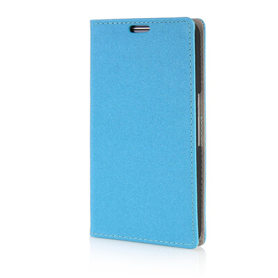

MOONCASE Leather Side Flip Wallet Card Slot Pouch Stand Shell Back Case Cover for Google Nexus 6 Azure