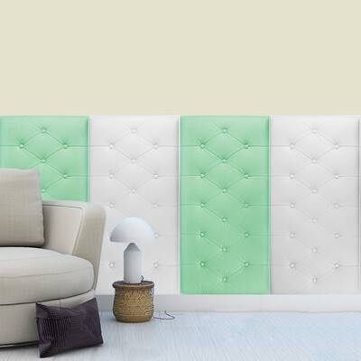 

Inkfish anti-collision wall stickers soft package white 7222 Anti-collision soft package wall self-adhesive tatami 3D stereo wall stickers bedside bedroom wall cushion padded waterproof thick wall panel 3060cm