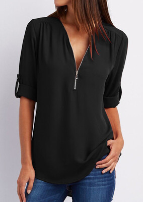 

Fashion Ladies Casual Tops T-Shirt Women Summer Loose Top Long Sleeve Blouse