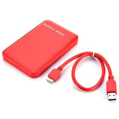 

25" USB30 SATA30 HDD Hard Disk Drive Enclosure Case External HDD Box Tool Free 6 Gbps Support 3TB UASP Protocol