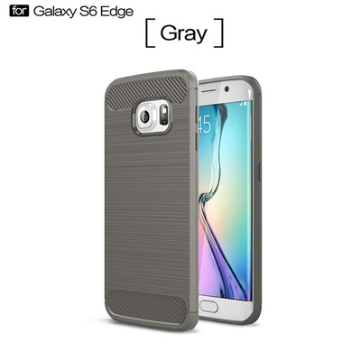 

For Samsung Galaxy S6 edge Carbon Fiber Phone Cases Soft TPU Anti-Knock Cover For Samsung Galaxy S6 edge Case